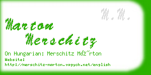 marton merschitz business card